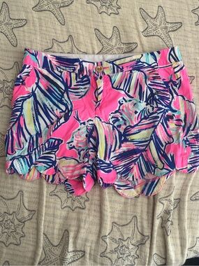 Lilly Pulitzer Pink and Blue Floral Buttercup Shorts